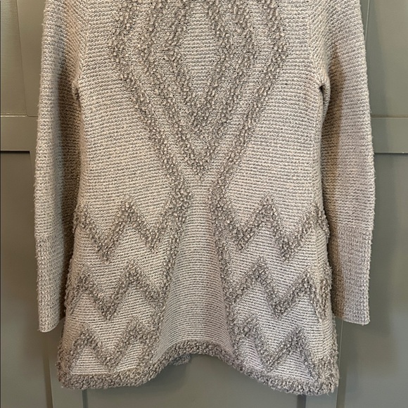Anthropologie Angel of the North Equinox Cardigan Sweater Beige Tan Wool Blend M - Picture 10 of 12